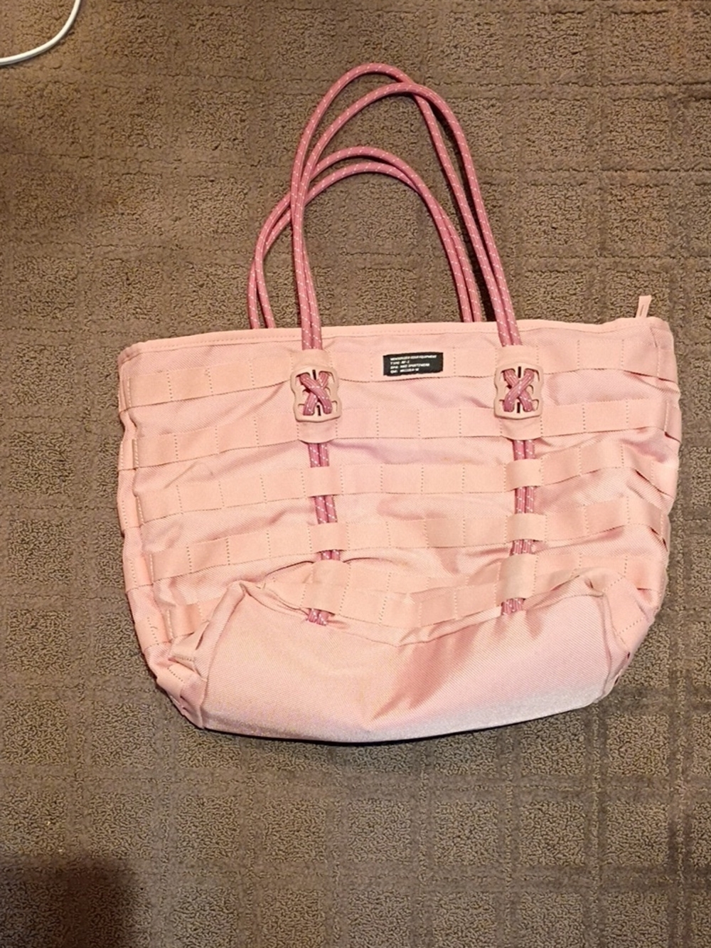 Large Pink Air Force 11 Tote Bag